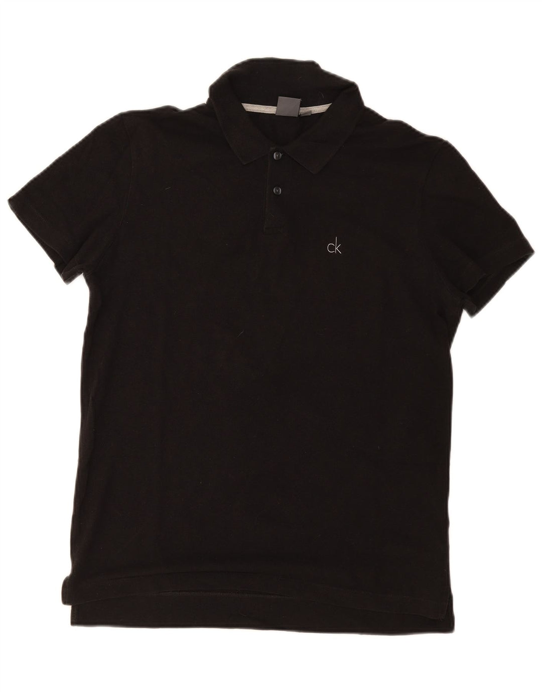 Męska koszulka polo Calvin Klein IT 48, średnia czarna, bawełniana