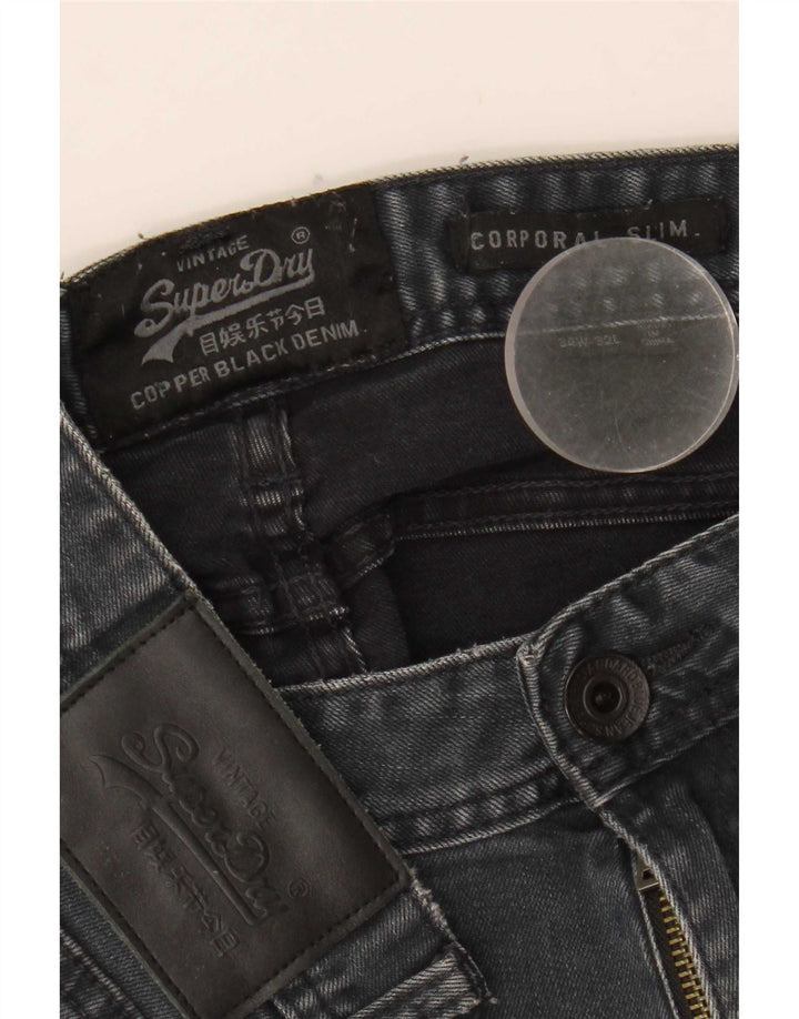 Męskie jeansy Superdry Corpporal W34 L32 Granatowe, bawełniane