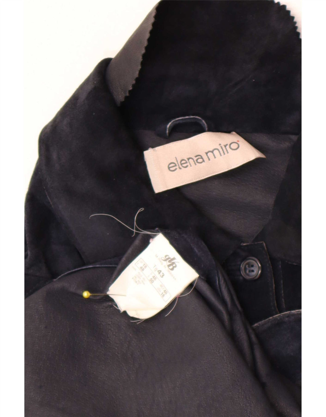 Zamszowa kurtka damska ELENA MIRO UK 18 XL, granatowa, skórzana