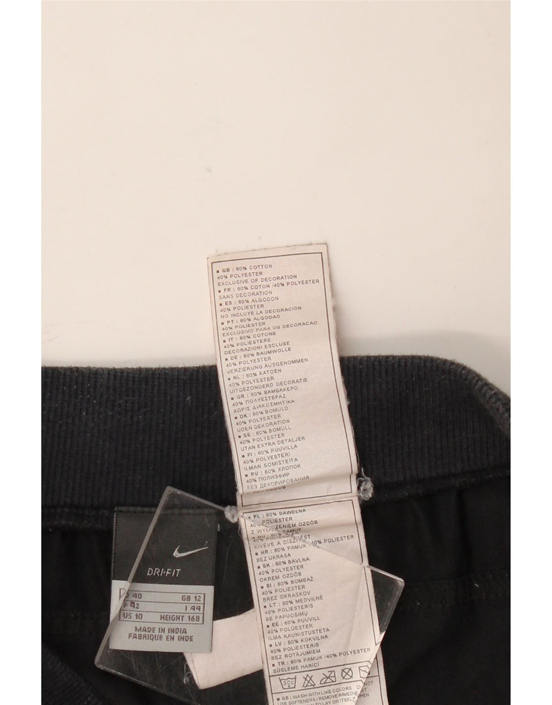 Damskie spodnie Capri NIKE UK 12 Medium W32 L20 Czarna bawełna