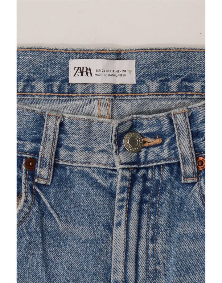 Dżinsy damskie Zara Crop Straight EU 38 Small W28 L25 Niebieskie