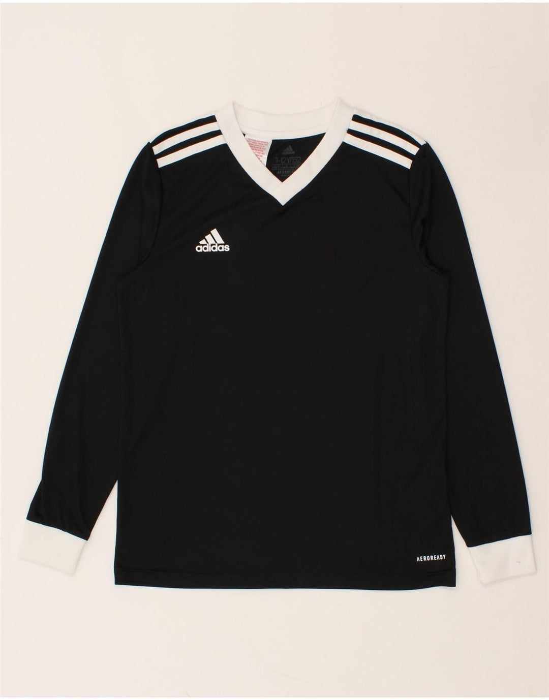 ADIDAS Boys Aeroready Top Long Sleeve 11-12 Years Black Polyester Vintage Adidas and Second-Hand Adidas from Messina Hembry 