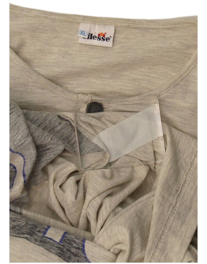 Męski T-shirt z grafiką Ellesse Top XL, szary, blok kolorów