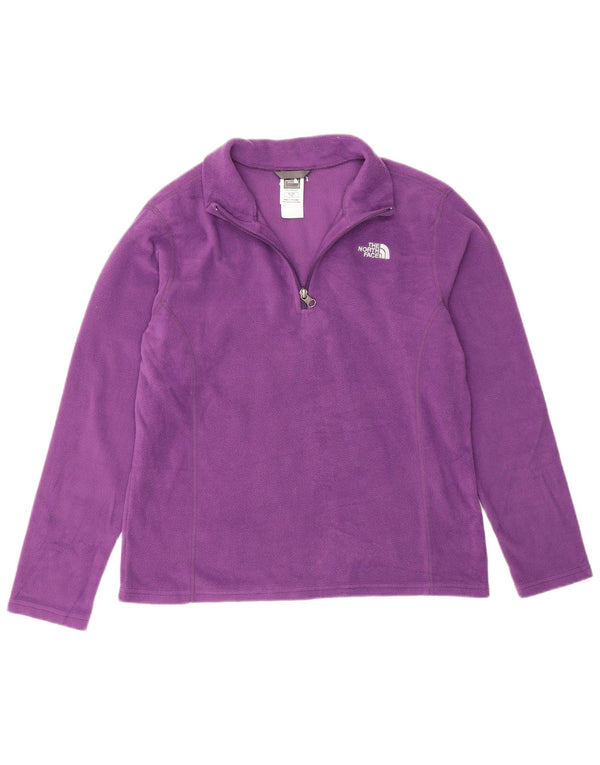 Dziewczęcy sweter polarowy The North Face z zamkiem błyskawicznym, 14-15 lat XL, fioletowy, poliestrowy