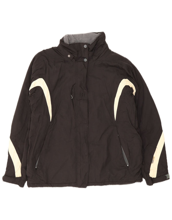 Helly Hansen Womens Windbreaker Jacket UK 38 Medium Black Colourblock Nylon