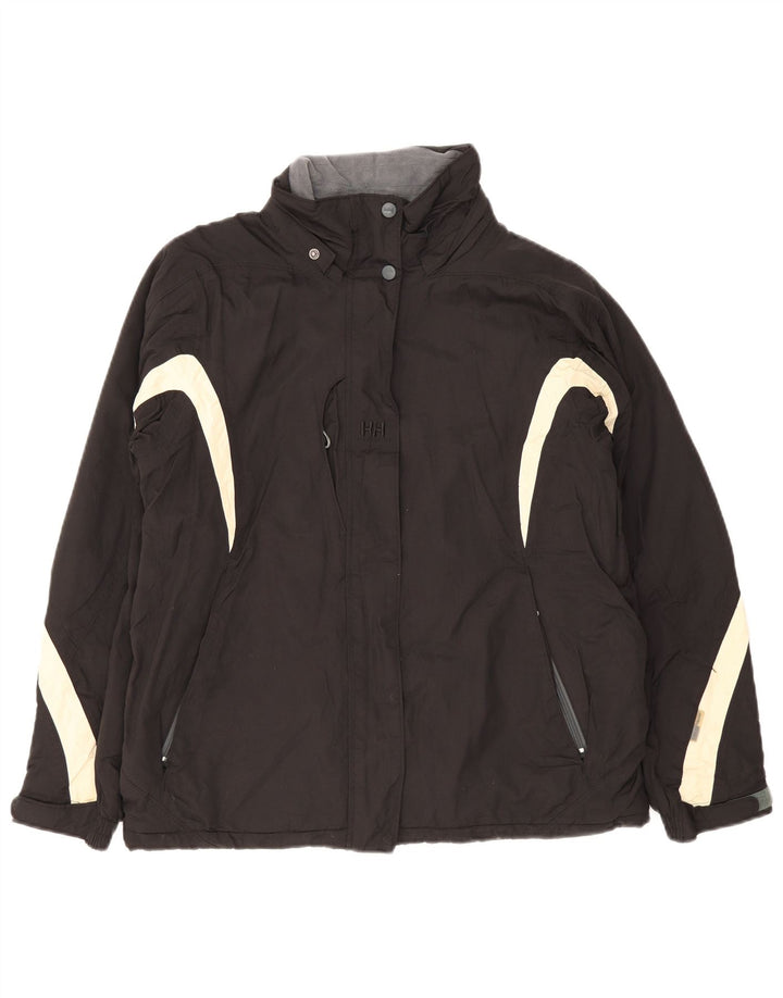 Damska kurtka wiatrówka Helly Hansen UK 38 Średni czarny nylon w blokach kolorystycznych