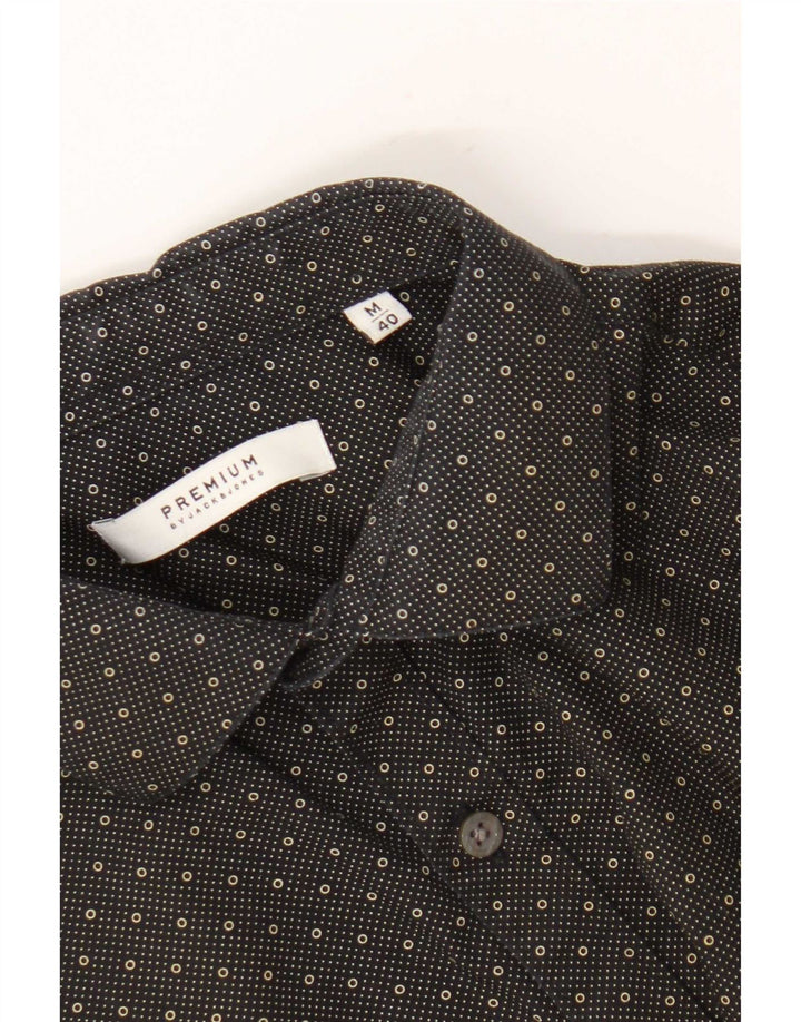 Koszula męska Jack & Jones, rozmiar 40, średnia czarna w kropki