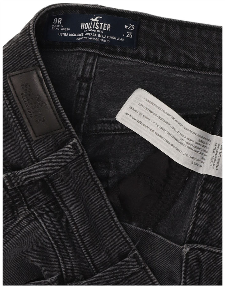 HOLLISTER Damskie jeansy Mom Jean z wysokim stanem, zwężane US 9 Medium W29 L24 szare