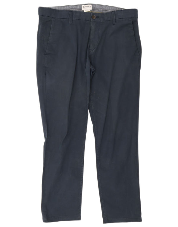Męskie proste spodnie Chino Timberland W36 L29 Granatowa bawełna