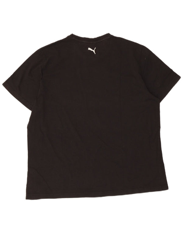 Męska koszulka z grafiką Puma, 2XL, czarna, bawełniana