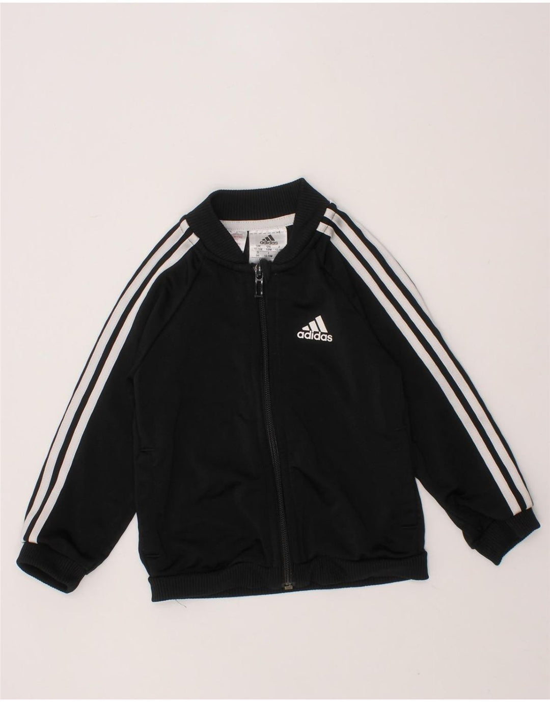 ADIDAS Baby Boys Tracksuit Top Jacket 12-18 Months Black Polyester Vintage Adidas and Second-Hand Adidas from Messina Hembry 