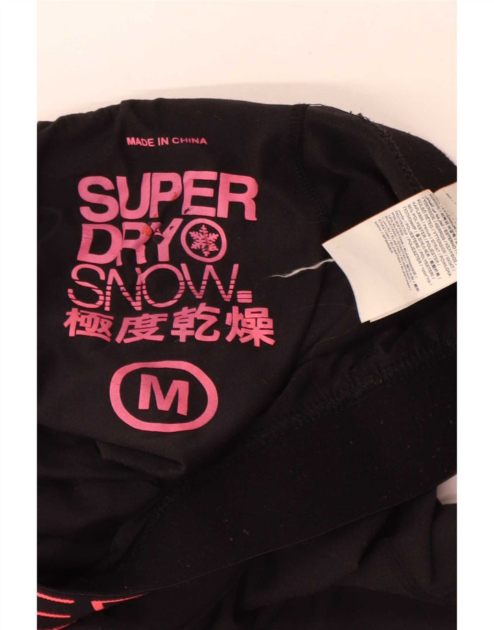 Damskie legginsy Superdry Graphic UK 14, średni czarny poliester