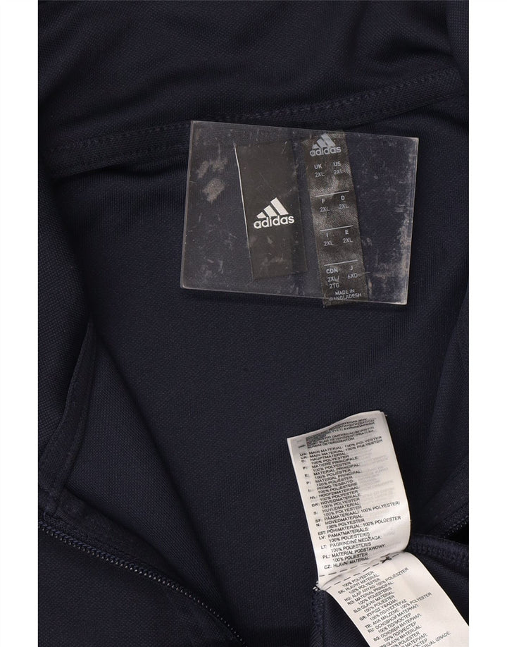 Męska kurtka dresowa ADIDAS 2XL granatowa, poliester