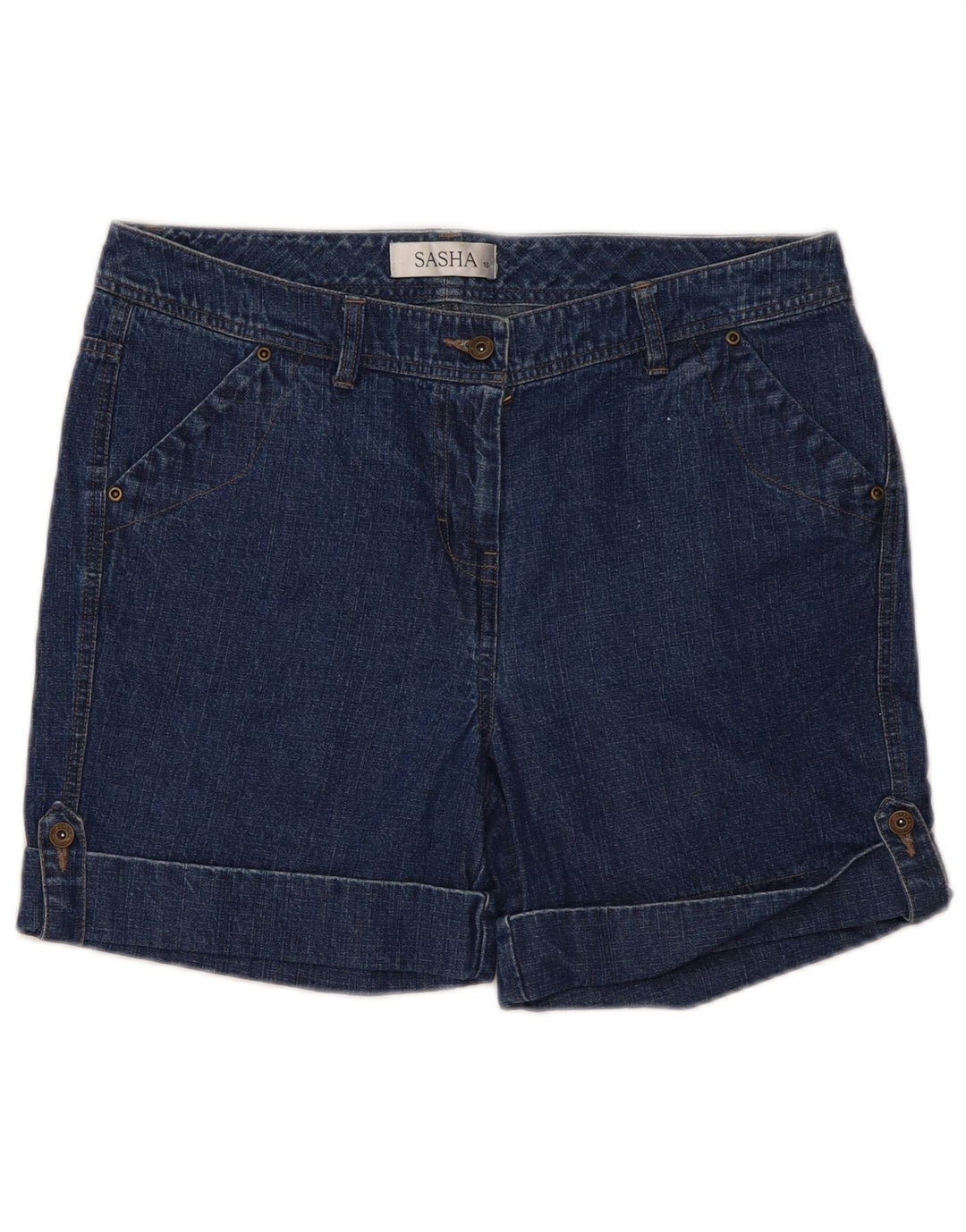 Damskie spodenki jeansowe Sasha UK 14, duże, W36, niebieska bawełna