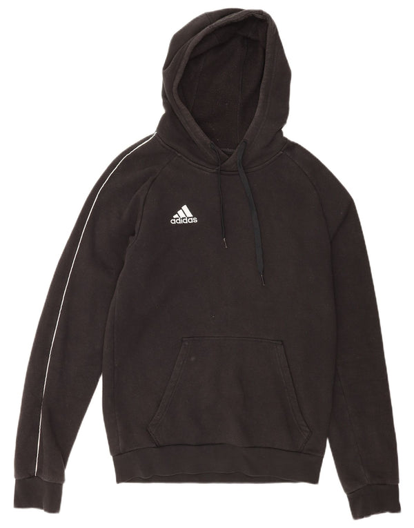 Adidas Męska bluza z kapturem, mała, czarna, bawełniana