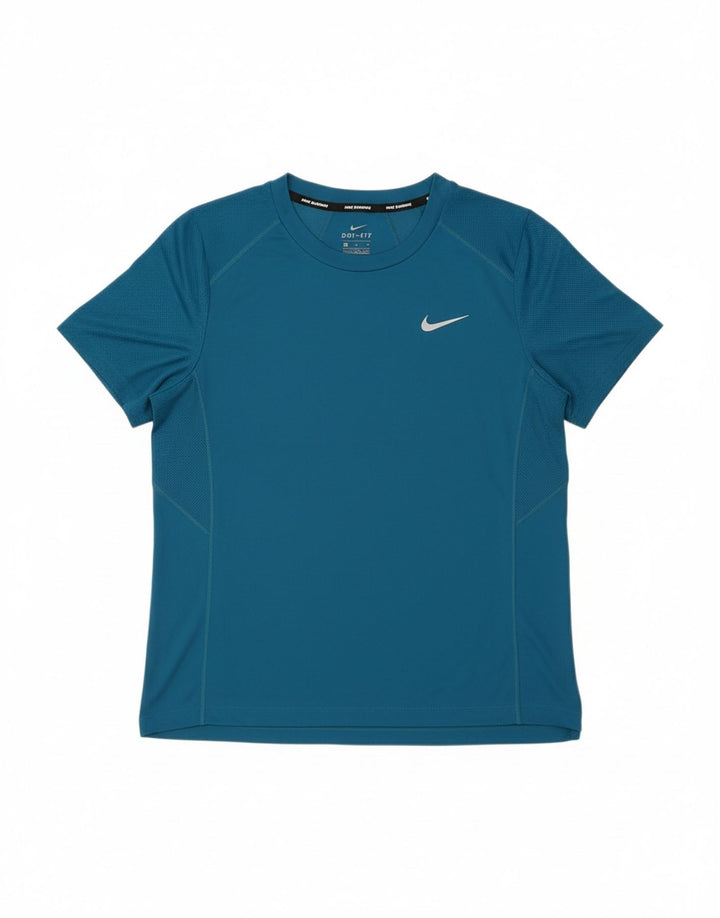 NIKE Mens Running T-Shirt Top Medium Blue Polyester Sports
