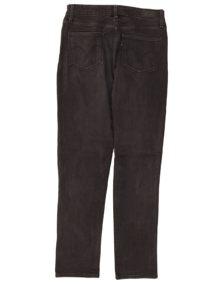 Damskie jeansy skinny ze średnim stanem LEVI'S US 4 Small W28 L28 Czarna bawełna