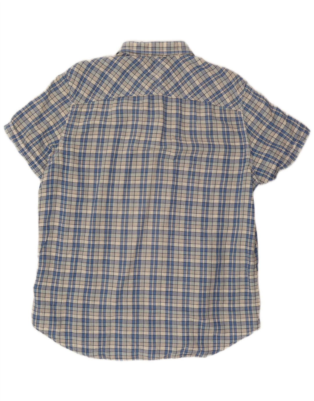 Męska koszulka Earthkeepers Timberland Slim Fit z krótkim rękawem 2XL w niebieską kratkę