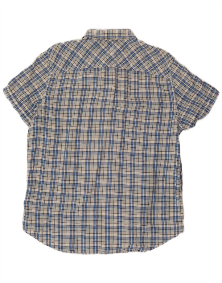 Męska koszulka Earthkeepers Timberland Slim Fit z krótkim rękawem 2XL w niebieską kratkę