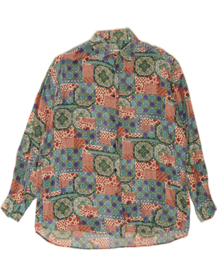 CASSERA Womens Shirt UK 16 Large Multicoloured Patchwork Vintage Cassera and Second-Hand Cassera from Messina Hembry 