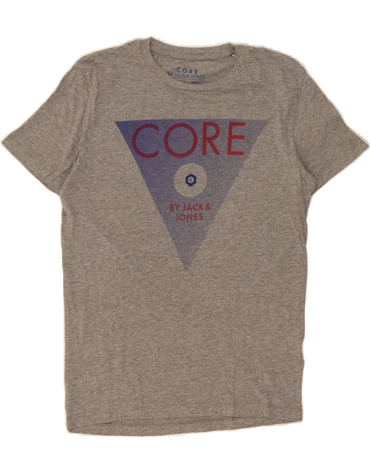 JACK & JONES Mens Graphic T-Shirt Top Medium Grey Cotton Vintage Jack & Jones and Second-Hand Jack & Jones from Messina Hembry 