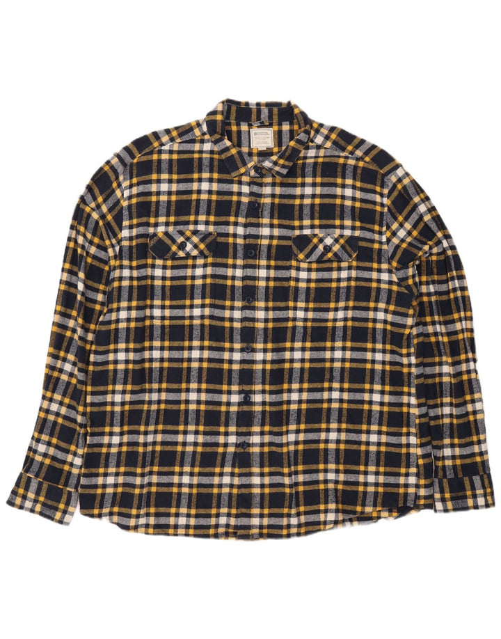 Męska koszula flanelowa Mountain Warehouse 4XL, bawełniana, granatowa w kratkę