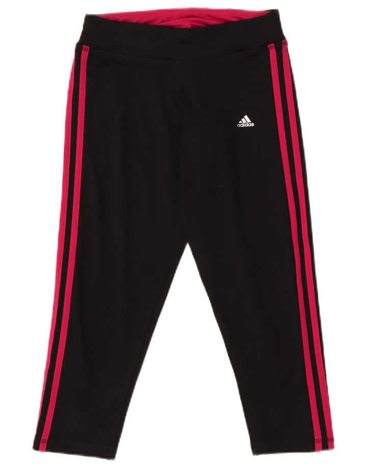 Legginsy Adidas Damskie Climalite Capri UK 8/10 Małe Czarne Poliester
