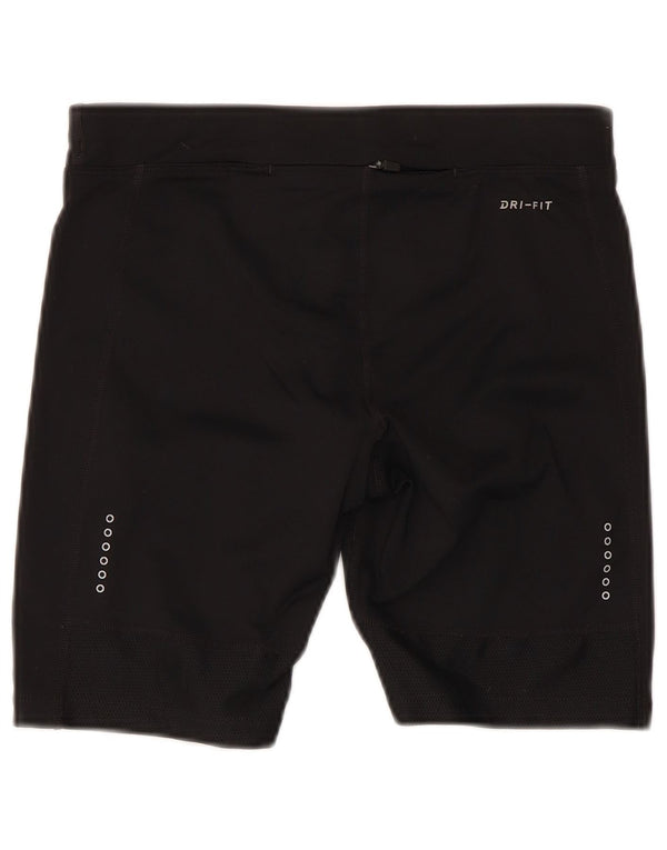Damskie spodenki sportowe Nike Dri Fit UK 10, małe, czarne, poliestrowe