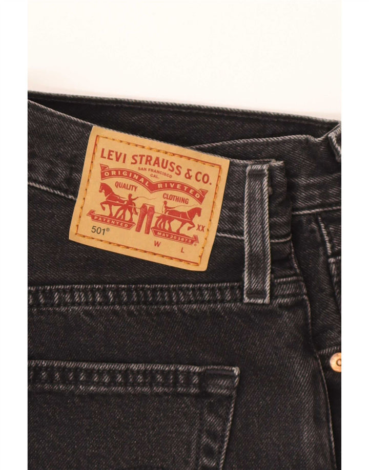 Damskie spodenki jeansowe Levi's 501 z wysokim stanem W28, średnioszare