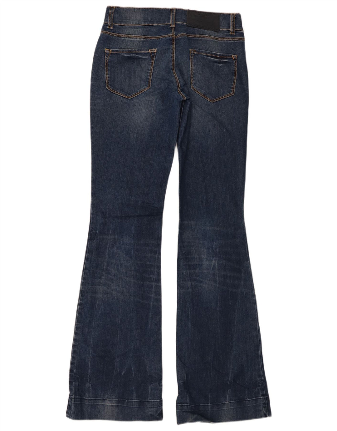 Damskie jeansy rozkloszowane BENETTON IT 40 Small W28 L32 Niebieskie bawełniane