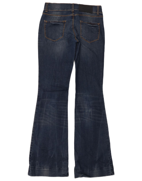 Damskie jeansy rozkloszowane BENETTON IT 40 Small W28 L32 Niebieskie bawełniane