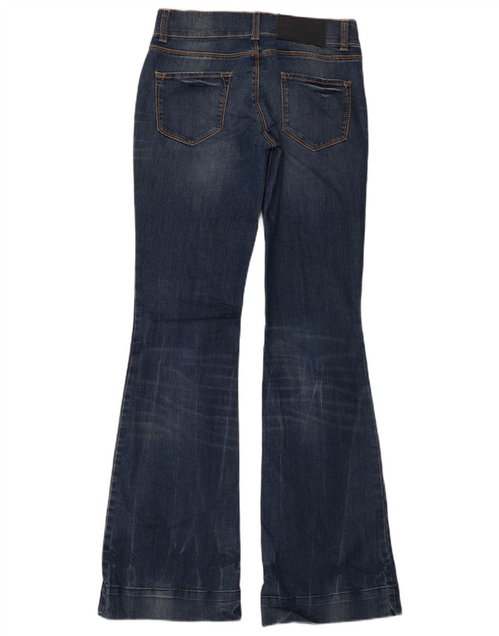 Damskie jeansy rozkloszowane BENETTON IT 40 Small W28 L32 Niebieskie bawełniane