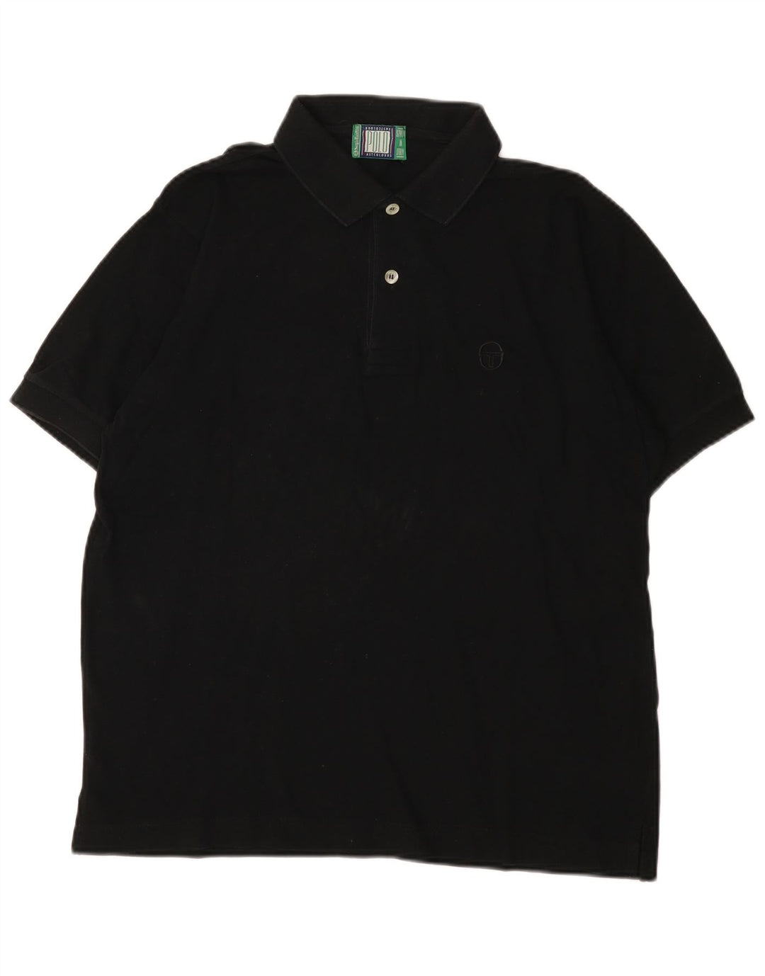 Męska koszulka polo Sergio Tacchini IT 48, średnia czarna bawełna