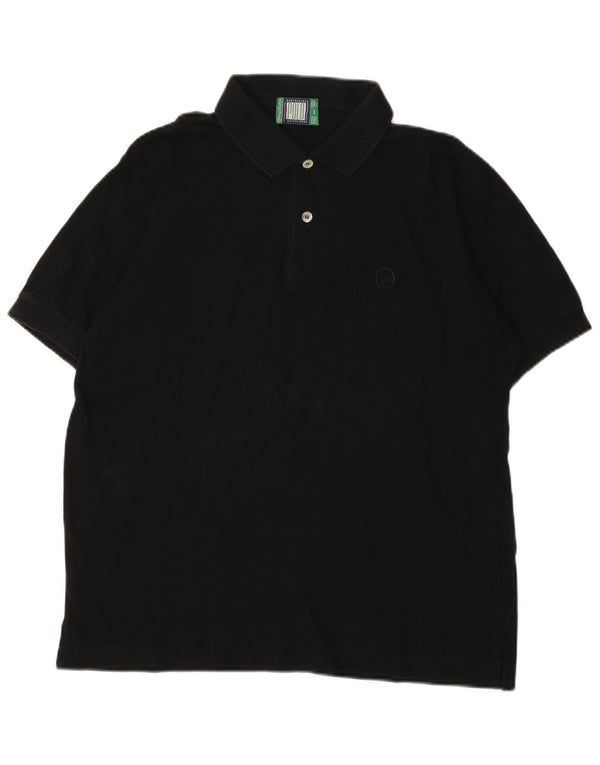 Męska koszulka polo Sergio Tacchini IT 48, średnia czarna bawełna