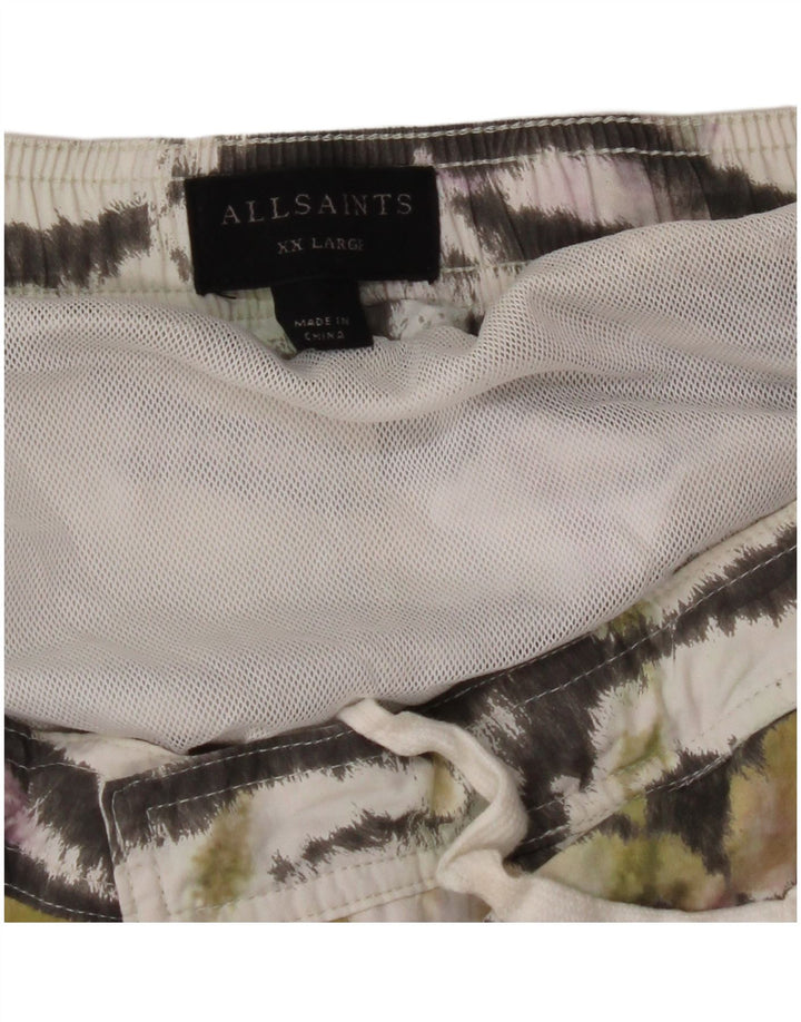 ALL SAINTS Mens Swimming Shorts 2XL Multicoloured Tie Dye Polyamide