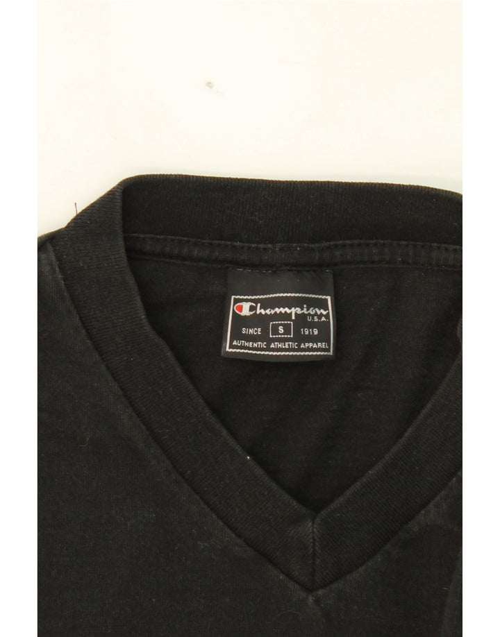 CHAMPION Mens T-Shirt Top Small Black Vintage Champion and Second-Hand Champion from Messina Hembry 