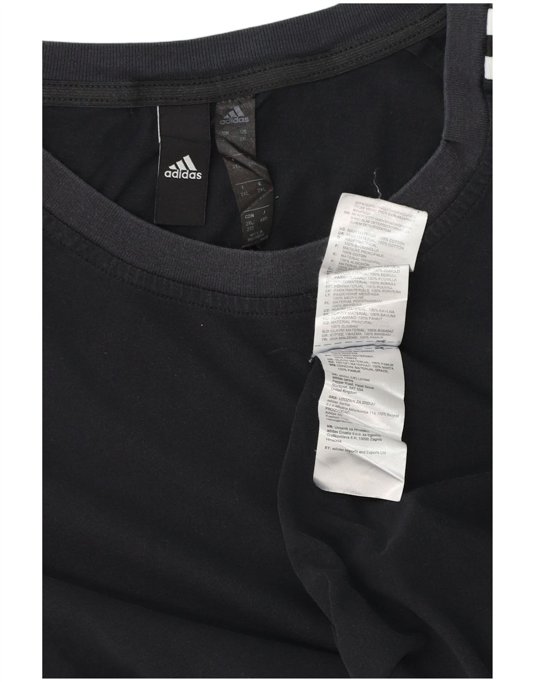 Adidas Męska koszulka Top 2XL Czarna bawełna