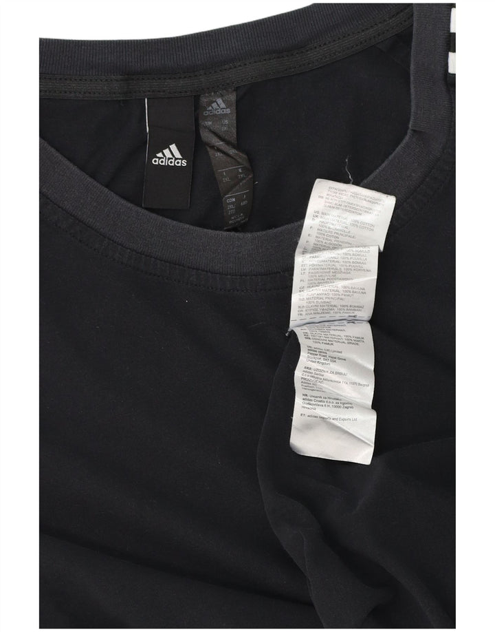 Adidas Męska koszulka Top 2XL Czarna bawełna