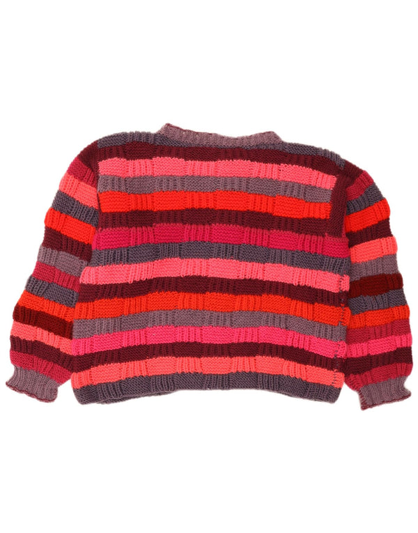 Vintage Womens Turtle Neck Jumper Sweater UK 16 Large Multicoloured Striped