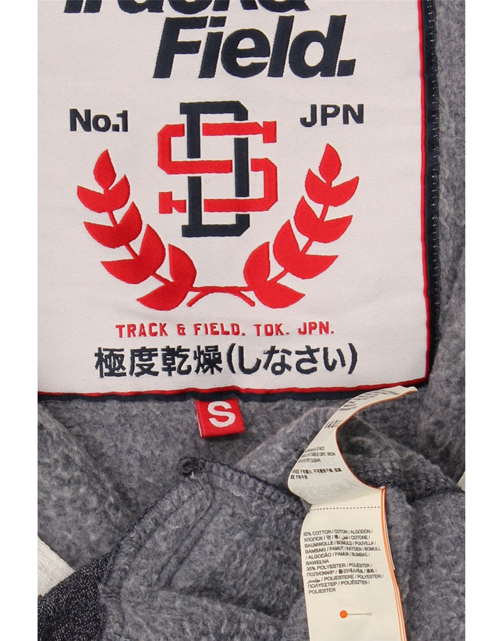 SUPERDRY Męska bluza dresowa z grafiką, mała, granatowa, bawełniana