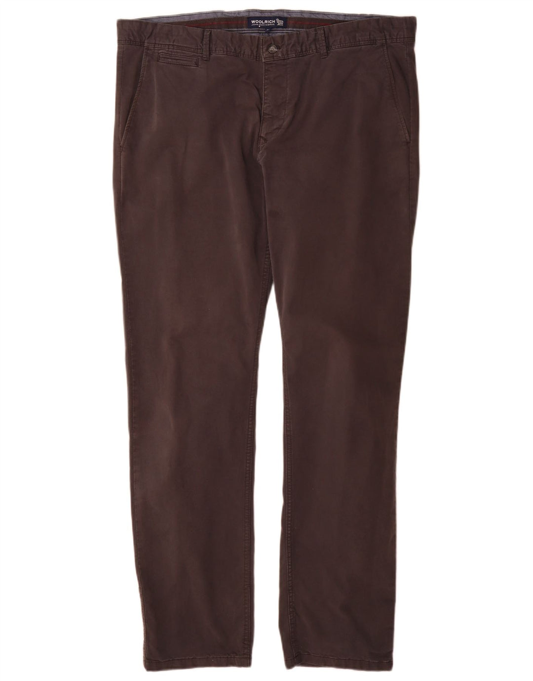 Męskie proste spodnie chino Woolrich W38 L32 Szara bawełna