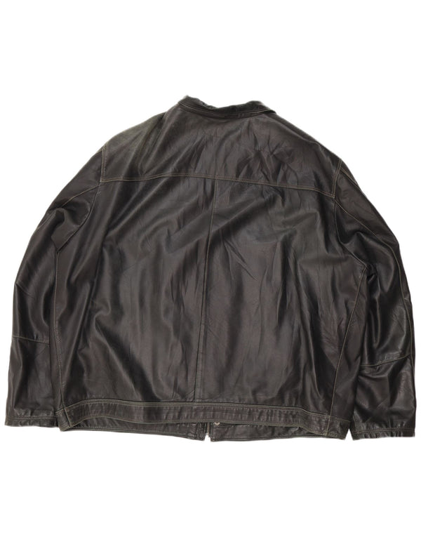Vintage męska kurtka skórzana UK 44 2XL czarna
