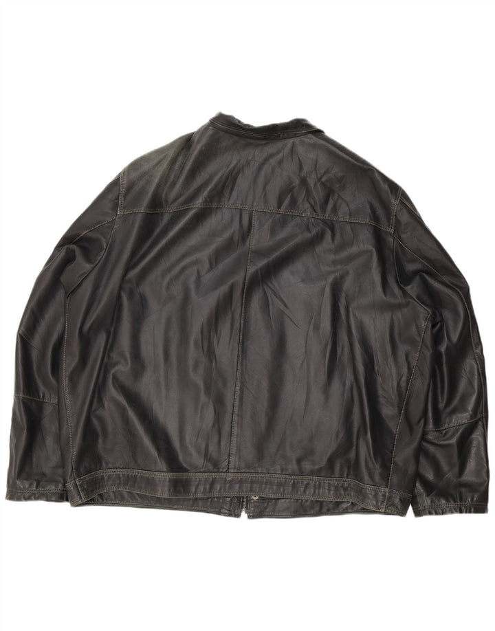 Vintage męska kurtka skórzana UK 44 2XL czarna