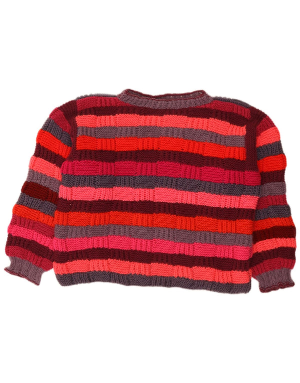 Vintage Womens Turtle Neck Jumper Sweater UK 16 Large Multicoloured Striped