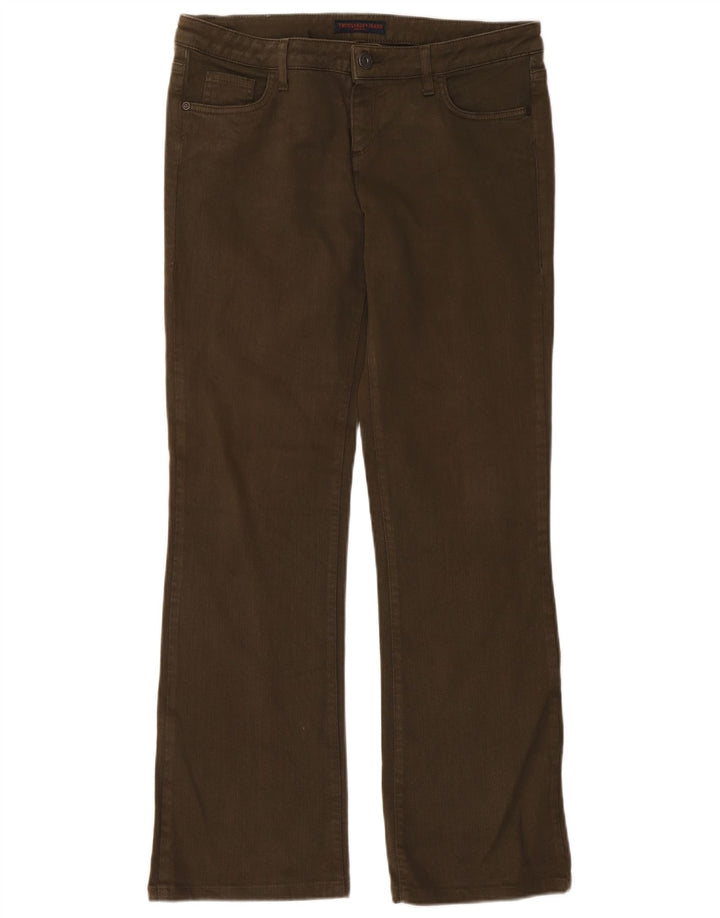Damskie jeansy Bootcut Trussardi W31 L31, bawełna khaki