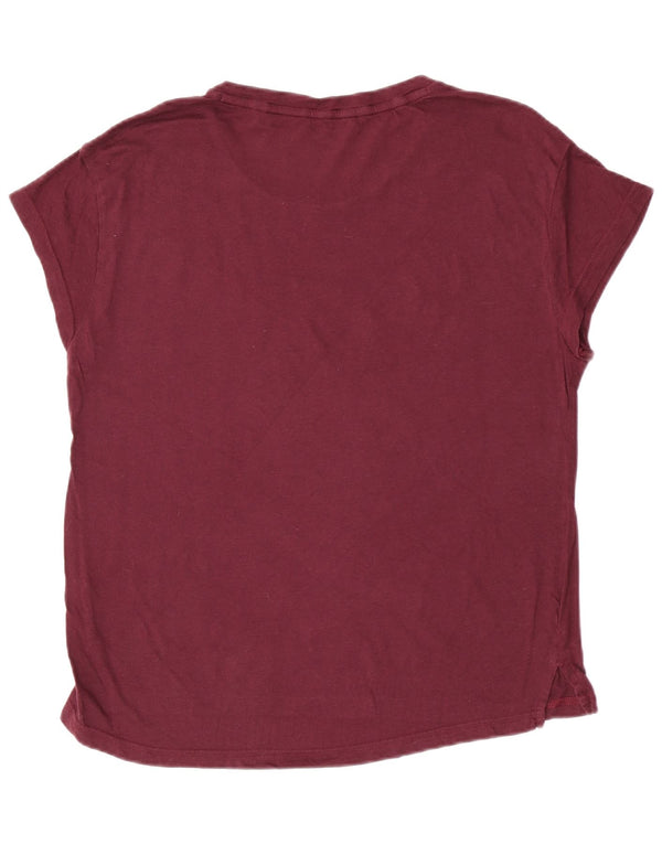 Damska koszulka z krótkim rękawem Puma Regular Graphic Top UK 12 Medium Burgundy