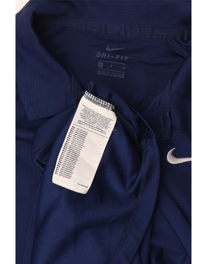 Męska koszulka polo Nike Dri Fit, mała, granatowa, z poliestru