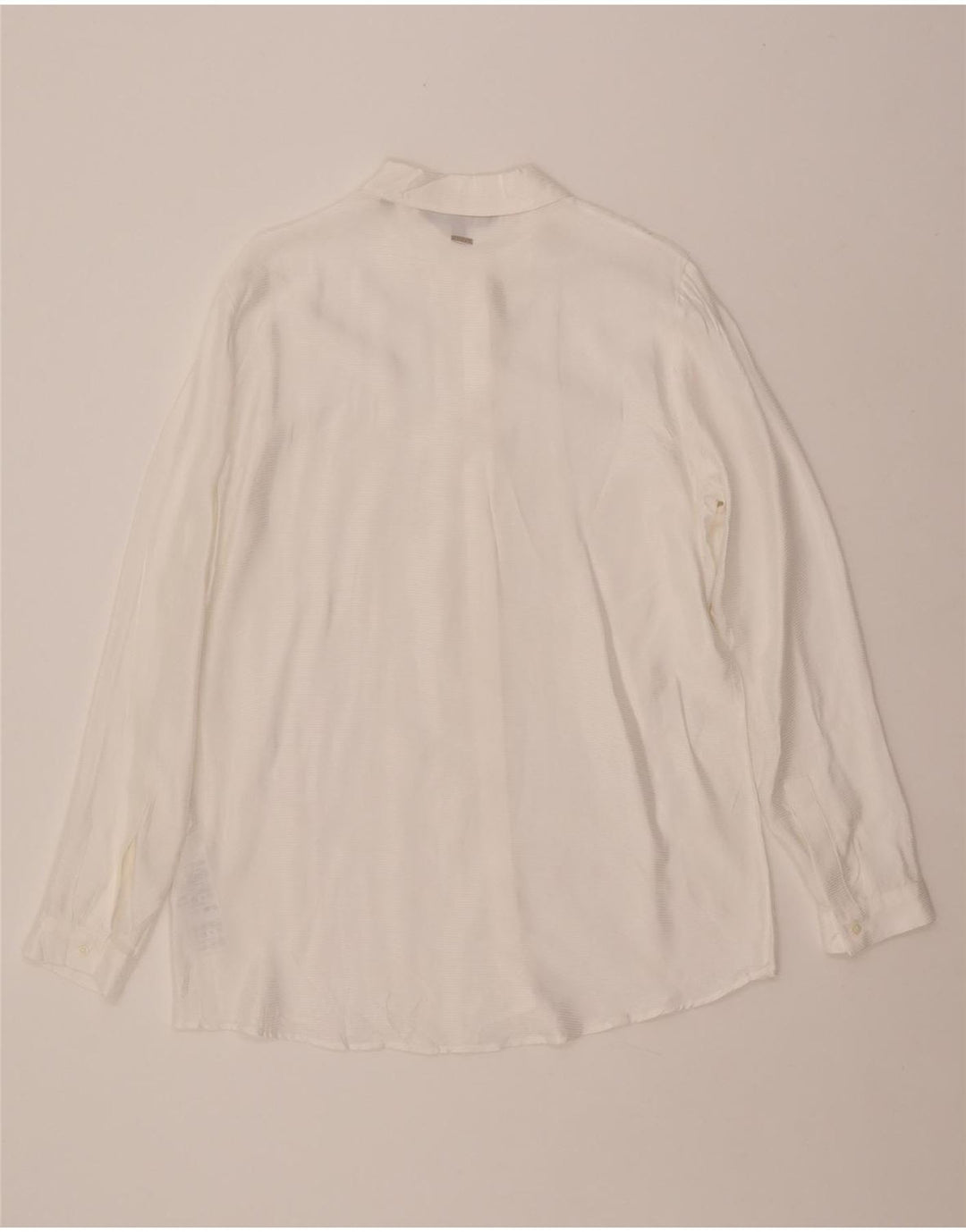 ARMANI EXCHANGE Koszula damska UK 16, duża, biała wiskoza w prążki