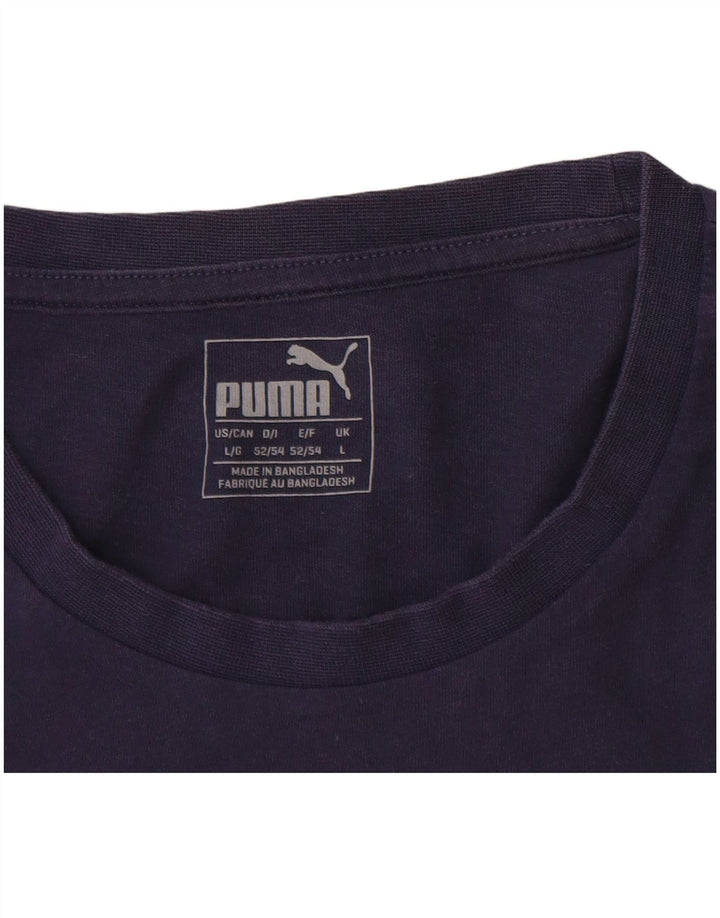 Męski T-shirt Puma z grafiką, duży, granatowy