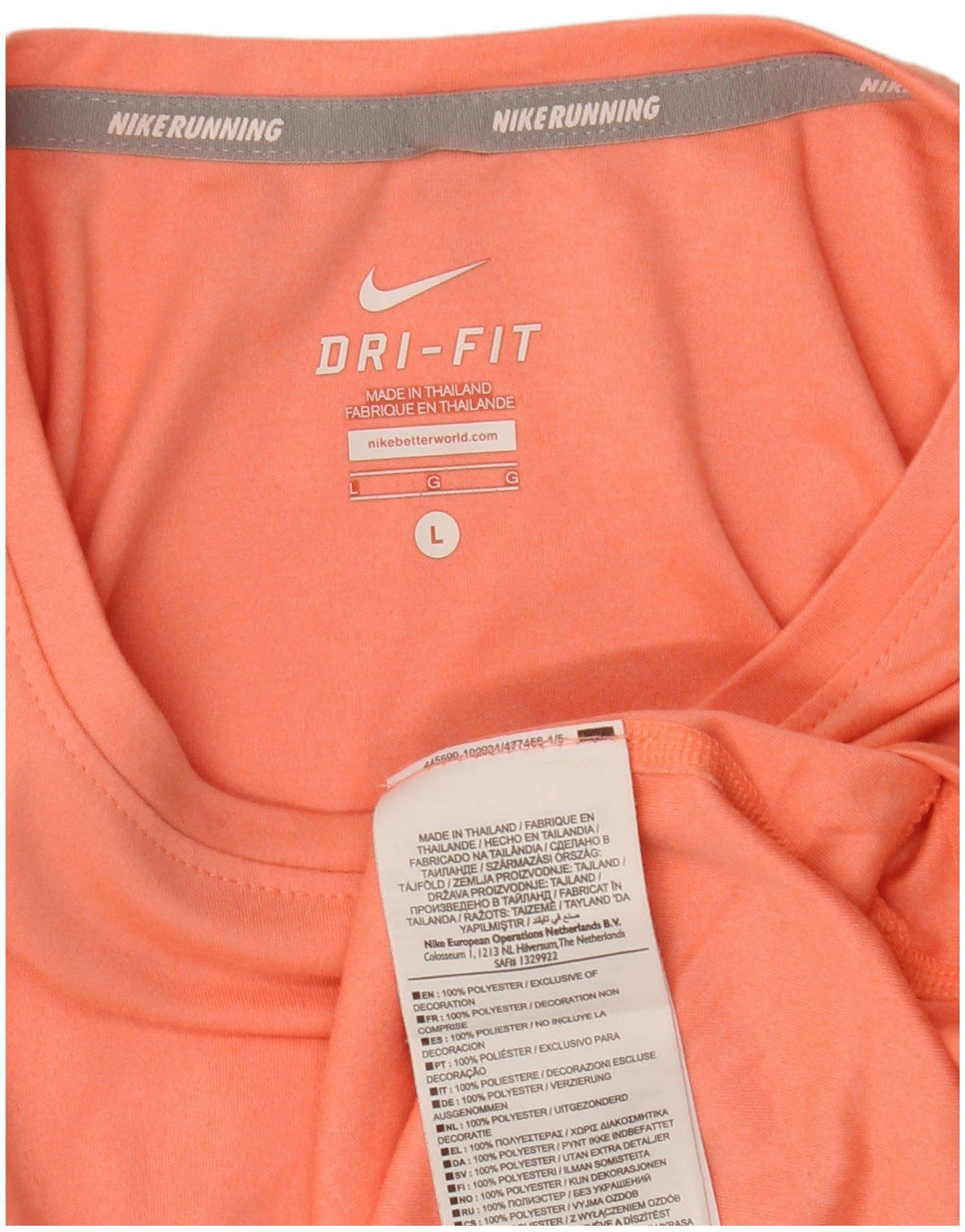 Damska koszulka NIKE Dri Fit z długim rękawem, UK 16, duży, różowy poliester